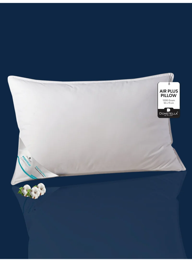 Donetella Single Hotel Cotton Pillow Cotton shell Double Edge Stitched  Premium Pearl 1200 gms Filling 50x75 cms