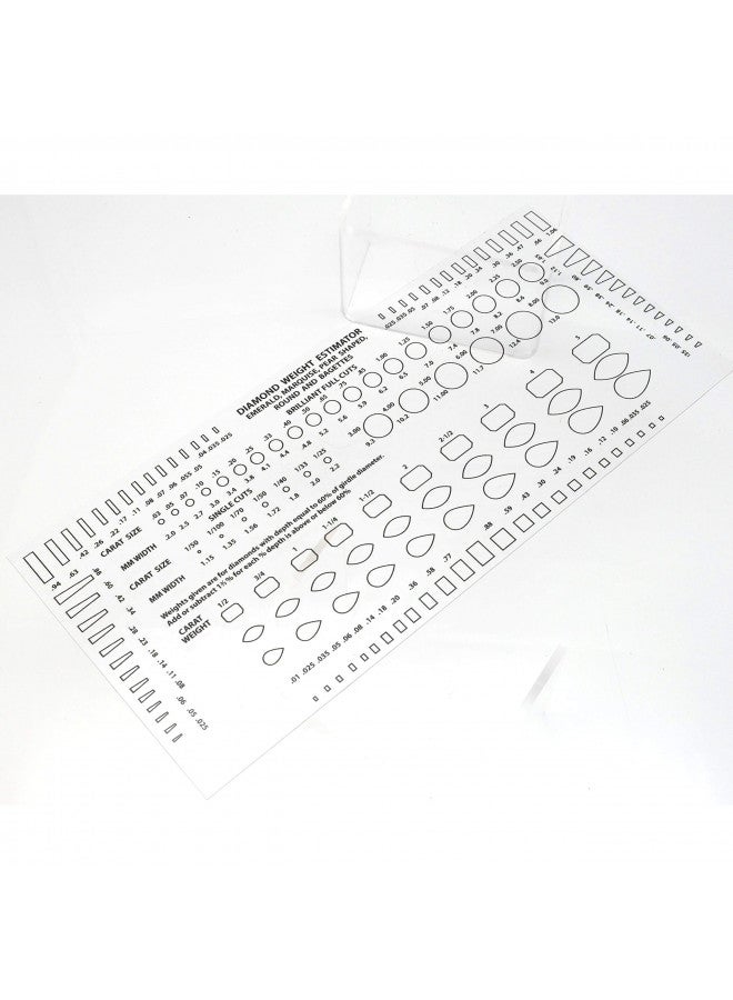 EURO TOOL Diamond Gemstone Weight Gauge Gem Sizer Template Tool - Image 2