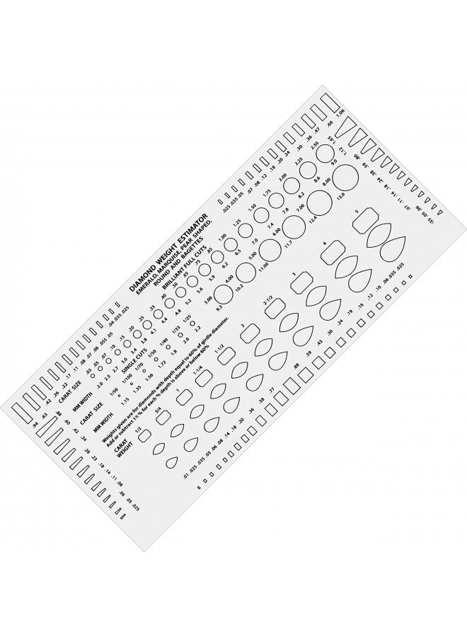 EURO TOOL Diamond Gemstone Weight Gauge Gem Sizer Template Tool - Image 1