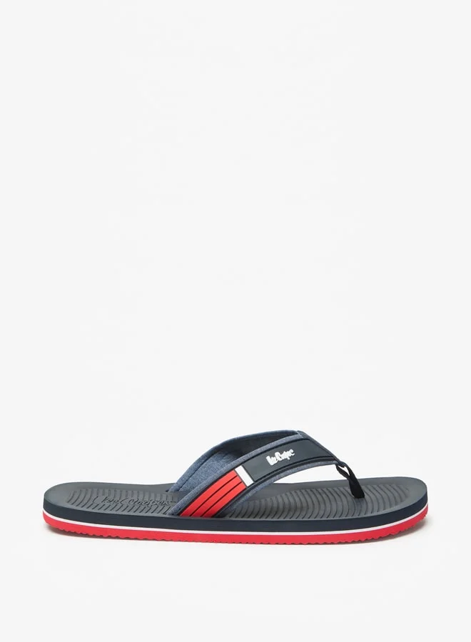 لي كوبر Men's Logo Detail Thong Slippers