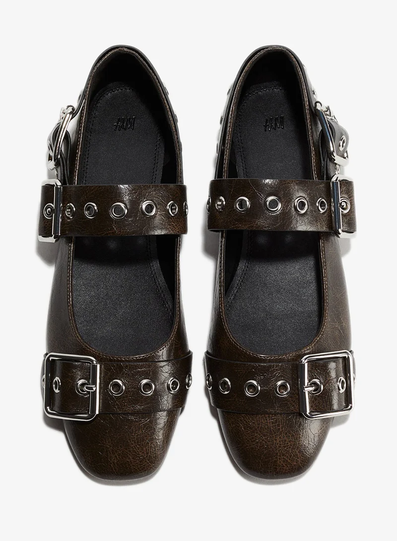 H&M Buckle-detail Mary Janes