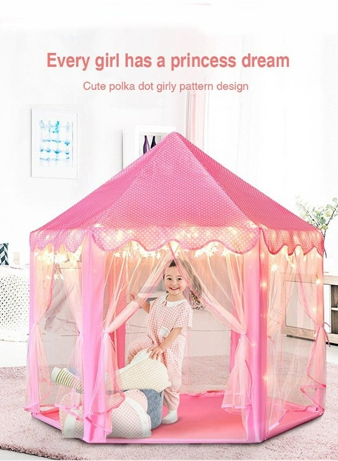 RollsTimi  Princess Tent with Star Lights Girls Large Playhouse Kids Castle Play Tent for Children Indoor and Outdoor - Image 2