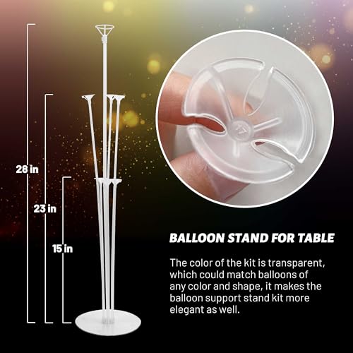 JOYYPOP 10 Sets Balloon Stand Kit Balloon Sticks with Base Party Supplies Birthday Graduation Party Decorations Wedding - Image 5