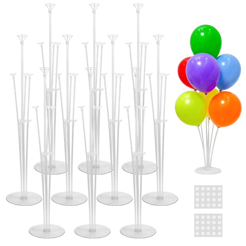 JOYYPOP 10 Sets Balloon Stand Kit Balloon Sticks with Base Party Supplies Birthday Graduation Party Decorations Wedding - Image 3