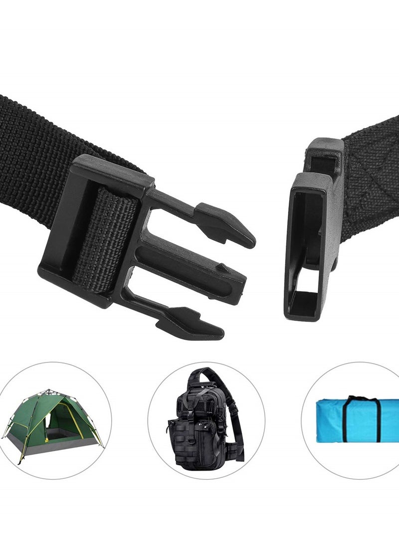Adjustable Luggage Straps Set - 2 Pack Thickened Travel Accessories with Quick Release Buckle, Durable Black Suitcase Straps for Secure Baggage Handling - Image 5