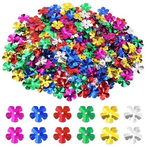 Penta Angel Christmas Sequins Confetti 30g Assorted Color Style Plastic Spangles Beads Gold Foil Iron Slice Confetti Embroidery Craft for Wedding Christmas Clothes Jewelry Making Flower - Image 1