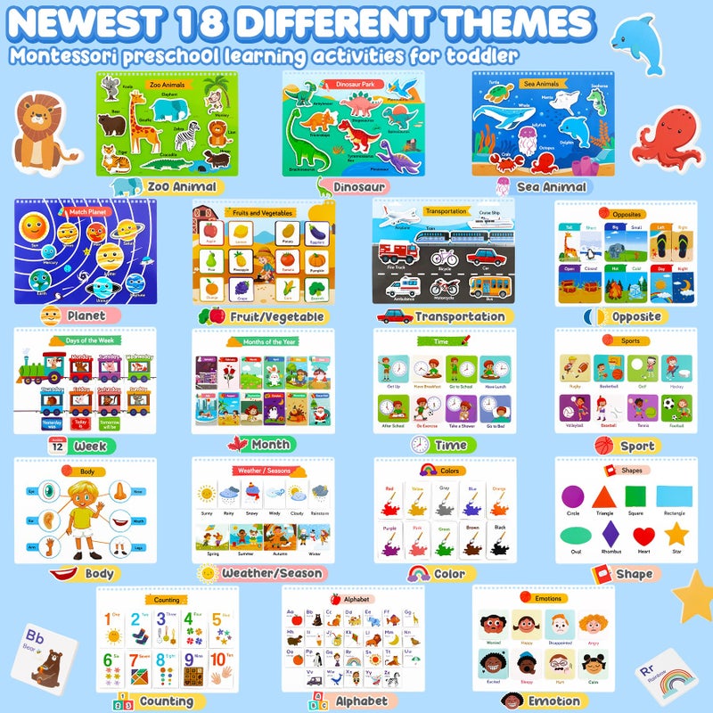 URMYWO Busy Book for Toddlers 35Preschool Learning ActivitiesMontessori Learning Educational Toys Tracing Activity Coloring Books for Kids Ages 48 Autism Sensory Travel toysBack to SchoolEaster Gifts - Image 3