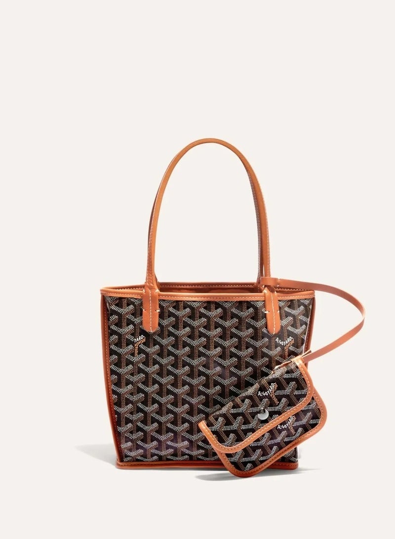 Women's Reversible Fashion Tote Handbag with Detachable Small Pouch – Stylish, Casual, and Versatile for Everyday Use - Image 1