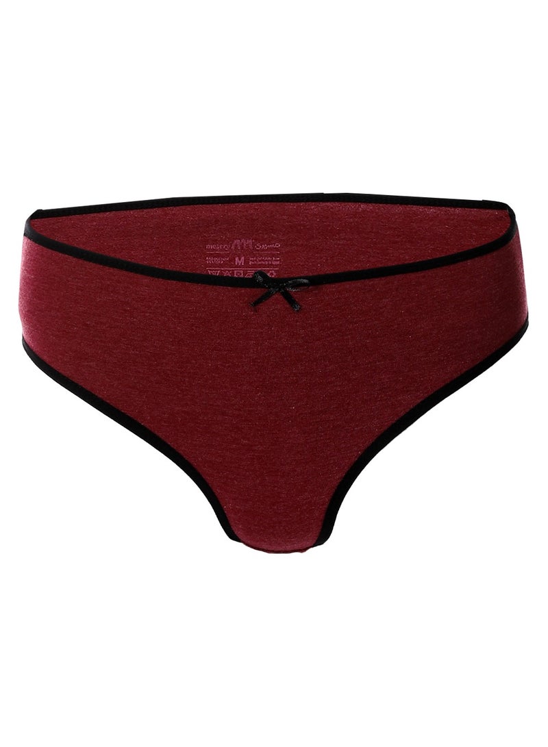 Mesery Bundle OF Three Brief Smooth Cotton Hipster Panties - Image 4