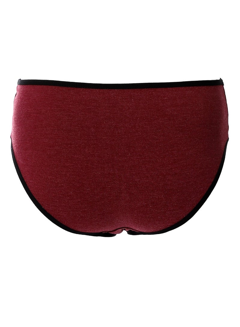 Mesery Bundle OF Three Brief Smooth Cotton Hipster Panties - Image 5