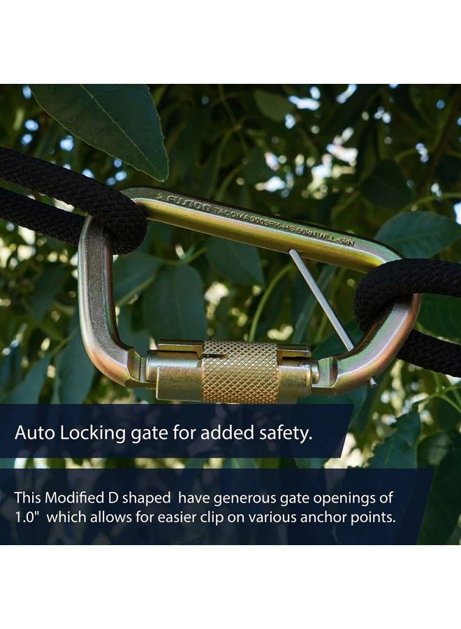 FUSION Climb Tacoma Steel High Strength Auto Lock Modified D-shaped Carabiner - Image 5
