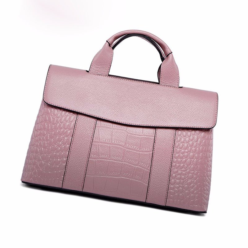 Genuine Leather Crocodile Pattern Handbag Large Capacity Women'S Bag Fashion Versatile Crossbody Shoulder Bag For Women - Image 4