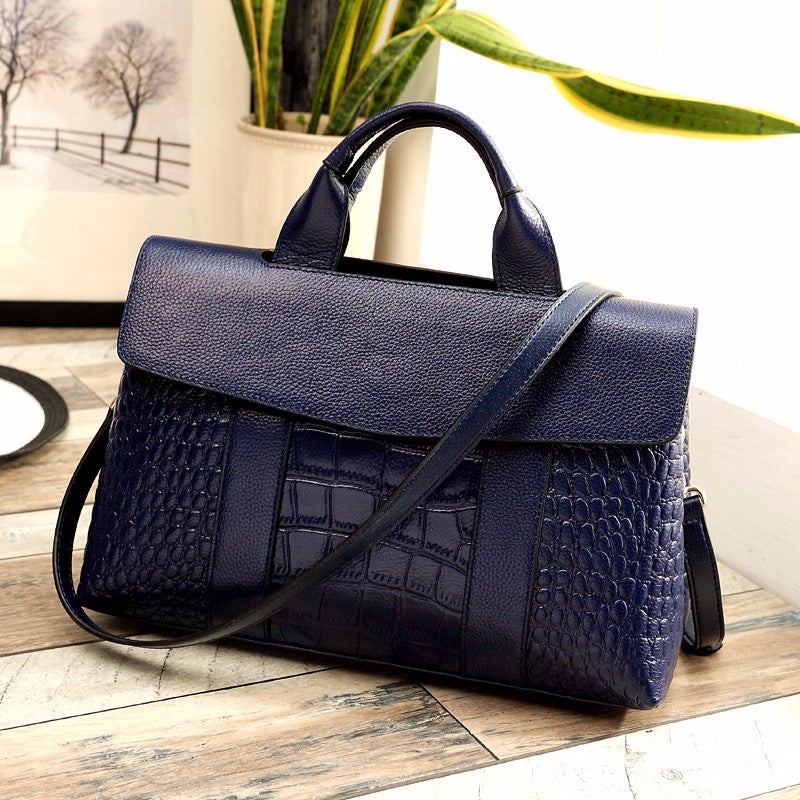 Genuine Leather Crocodile Pattern Handbag Large Capacity Women'S Bag Fashion Versatile Crossbody Shoulder Bag For Women - Image 5