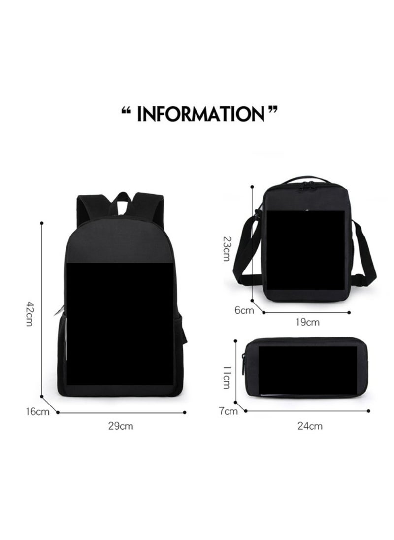 Generic - Cartoon anime backpack for primary and secondary school students, large capacity casual lightweight backpack, cartoon shoulder bag, pencil case, pencil case, and pencil case - Image 1