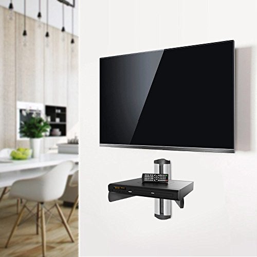 Cmple - Universal Adjustable AV Shelf Wall Mount for DVD Players/Cable Boxes/Games Consoles/TV Accessories - 1 Shelf - Image 4