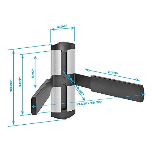 Cmple - Universal Adjustable AV Shelf Wall Mount for DVD Players/Cable Boxes/Games Consoles/TV Accessories - 1 Shelf - Image 2