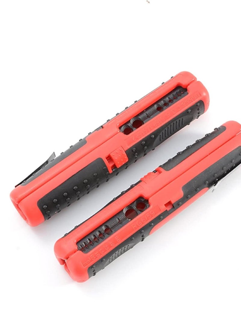 GGOOT Wire Stripper Machine, 2pcs Multifunctional Cable Wire Stripper Plier Stripper Hardware Tool Line Pliers Handle Stripping Crimper Dismantling Tool  - Image 1