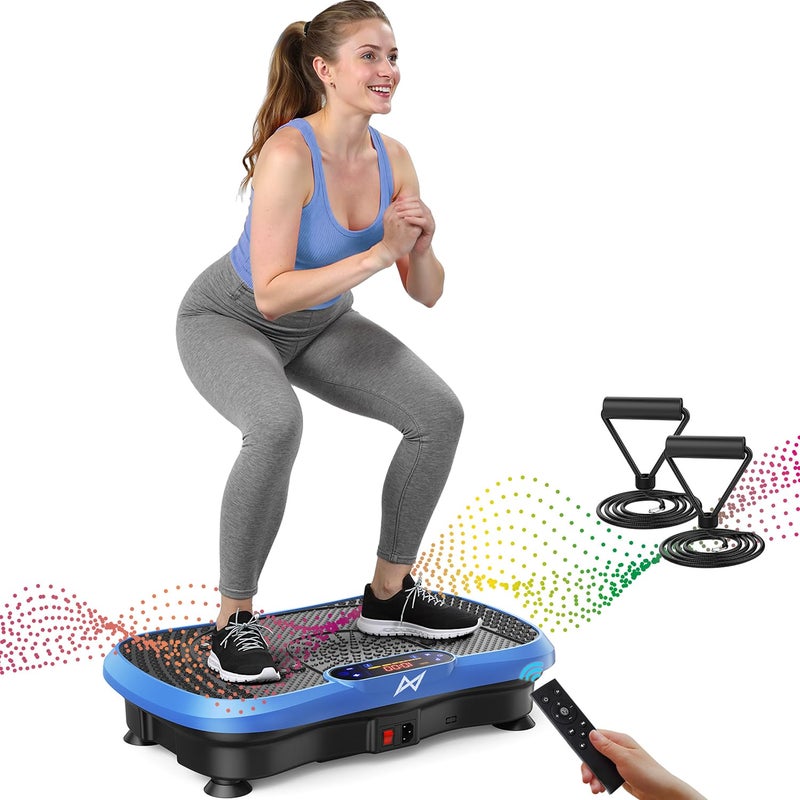 AXV Vibration Plate Fitness Platform Exercise Machine Vibrating Shaking Full Body Shaker Workout Vibrate Stand Shake Board Sport Gym for Weight Loss Fat Burner for Women Men - Image 1