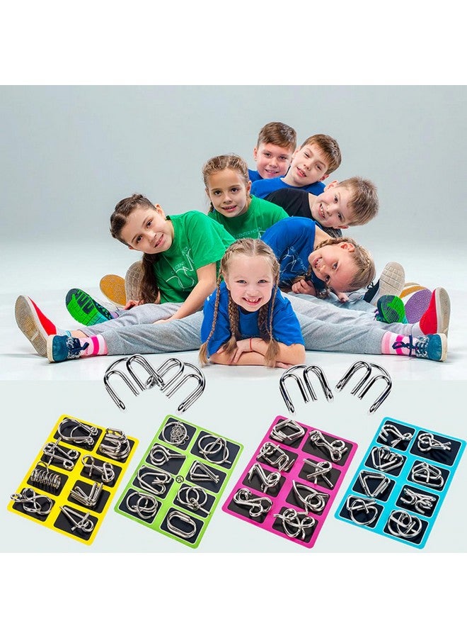AUGEN AUGEN Brain Teasers Metal Wire Puzzle Toys, IQ Tester, Brain Games for Kids and Adults, Fun Fidget Puzzles, Train Your Brain, Disentanglement Puzzle Unlock Interlock Toys (8 Pieces, Model- C)  - Image 5