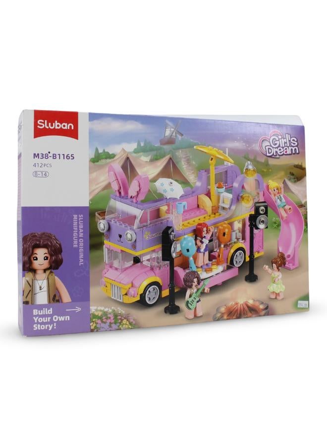 Sluban Girls Dream Happy Party Bus - 412Pcs - Image 1