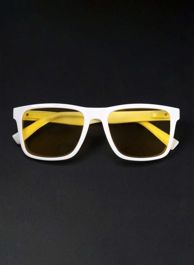 Woggles Auralite White Polarized Square Sunglasses  - Image 3
