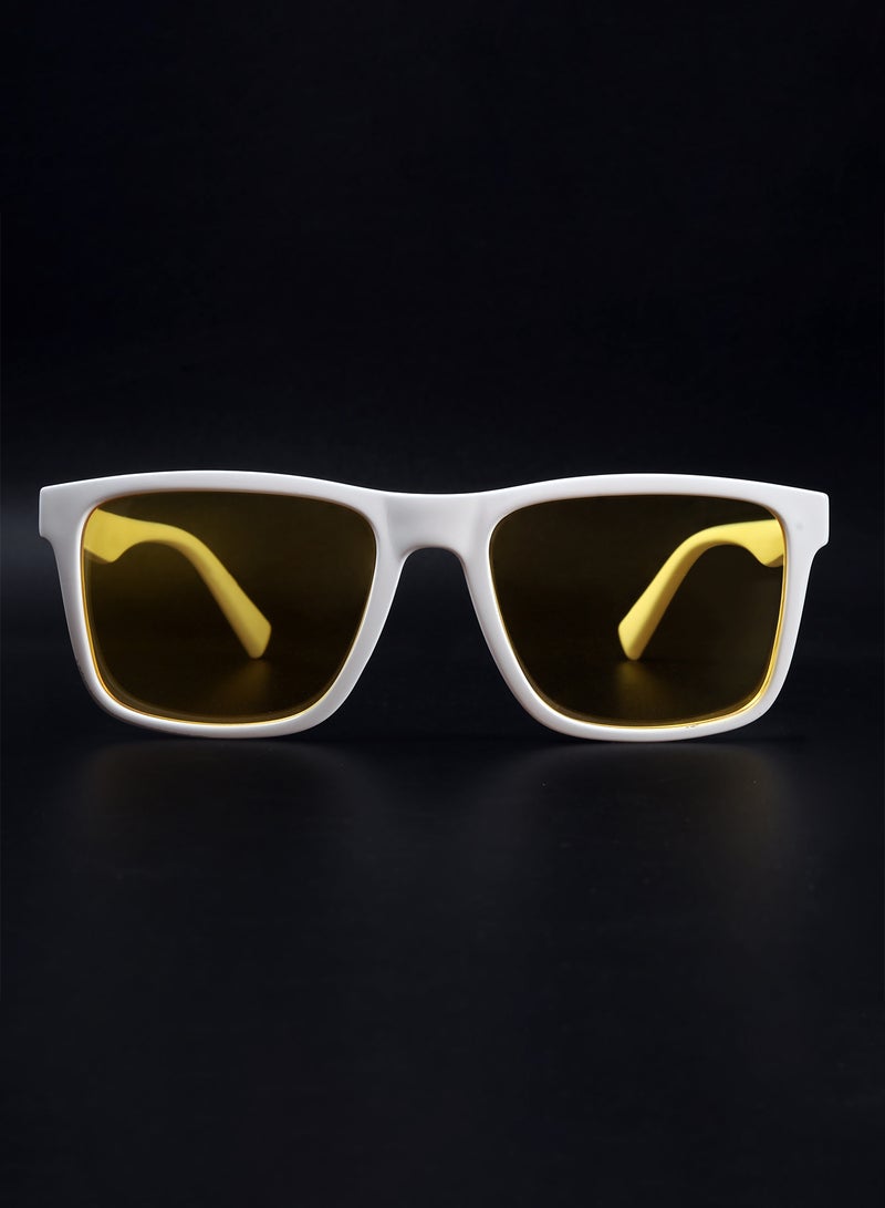 Woggles Auralite White Polarized Square Sunglasses  - Image 2