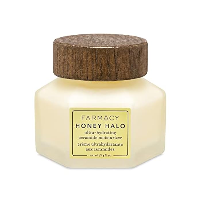 Farmacy Ceramide Face Moisturizer - Honey Halo Hydrating Facial Moisturizer for Dry Skin - Plumps, Soothes + Restores Skin with Potent Ceramides + Buckwheat Honey for a Dewy, Healthy Glow (100ml) - Image 1