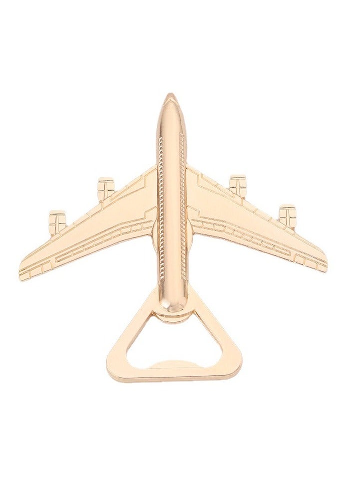 A gold zinc alloy creative airplane bottle opener with gift box  - Image 5