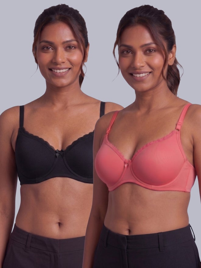 Eden Pack of 2 - Heavily Padded Non Wired Bra - Image 1