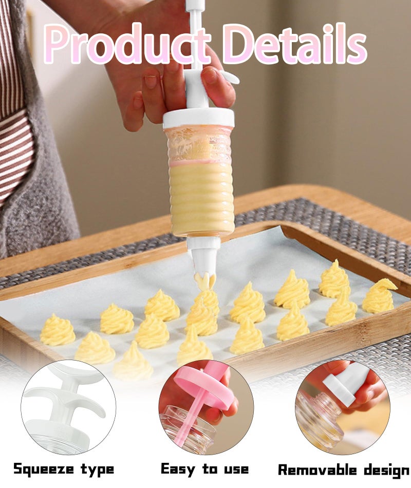 INIMAGINE 19 Pcs Piping Bags with Nozzles Set, Baking Tools, Cake Baking Set Complete Cake Decorating Kit with Flower Nail and Coupler for Professional Cake Decoration - Image 2