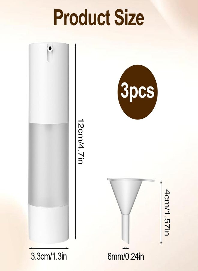 HaiFafafaing 3 Pcs Travel Airless Pump Bottles, 1oz/30ml Refillable Pump Bottle - Image 2