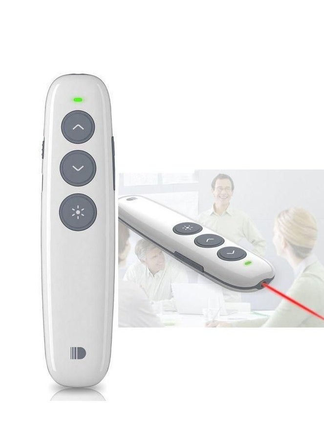 Generic - Wireless Power point Presenter Rechargeable Clicker Remote Control Pen with built in battery - White - Image 1