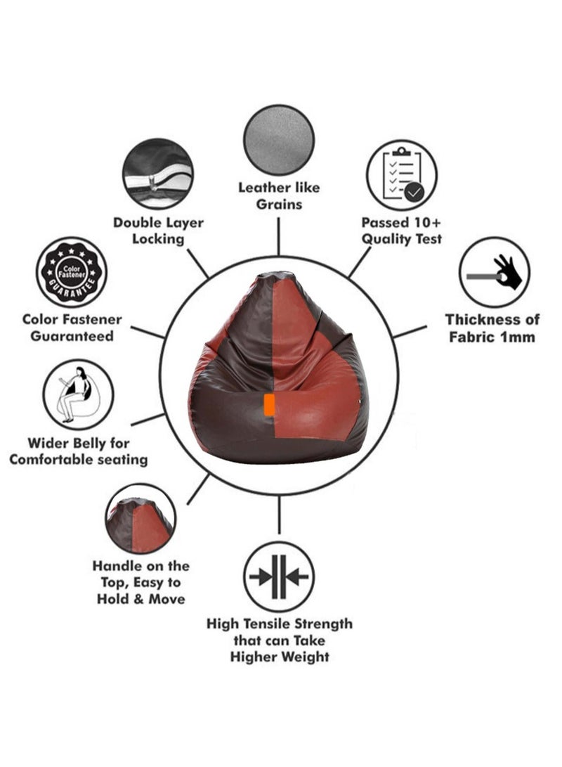 Fluffy Artificial Leather Digital Printed Bean Bag Colorful Layout Theme XXXL - Image 5