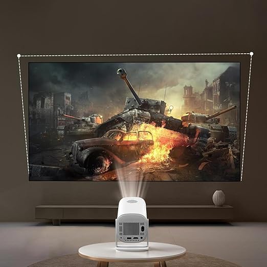 Cubonic S40 HD 180° Flexible Projection Angle (3500 lm/Wired/Remote Controller) Compact Portable Projector with Android Tech (White) - Image 4