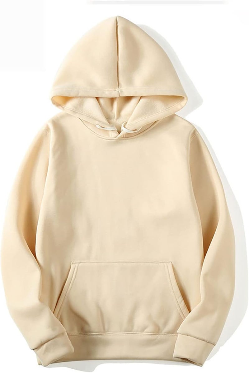 woobles Tracksuit For Men And Women 2Pcs Outfits Long Sleeve Pullover Hoodie Sweatshirt + Sweatpant Athletic Fall Winter Sweatsuits Khaki - Image 3