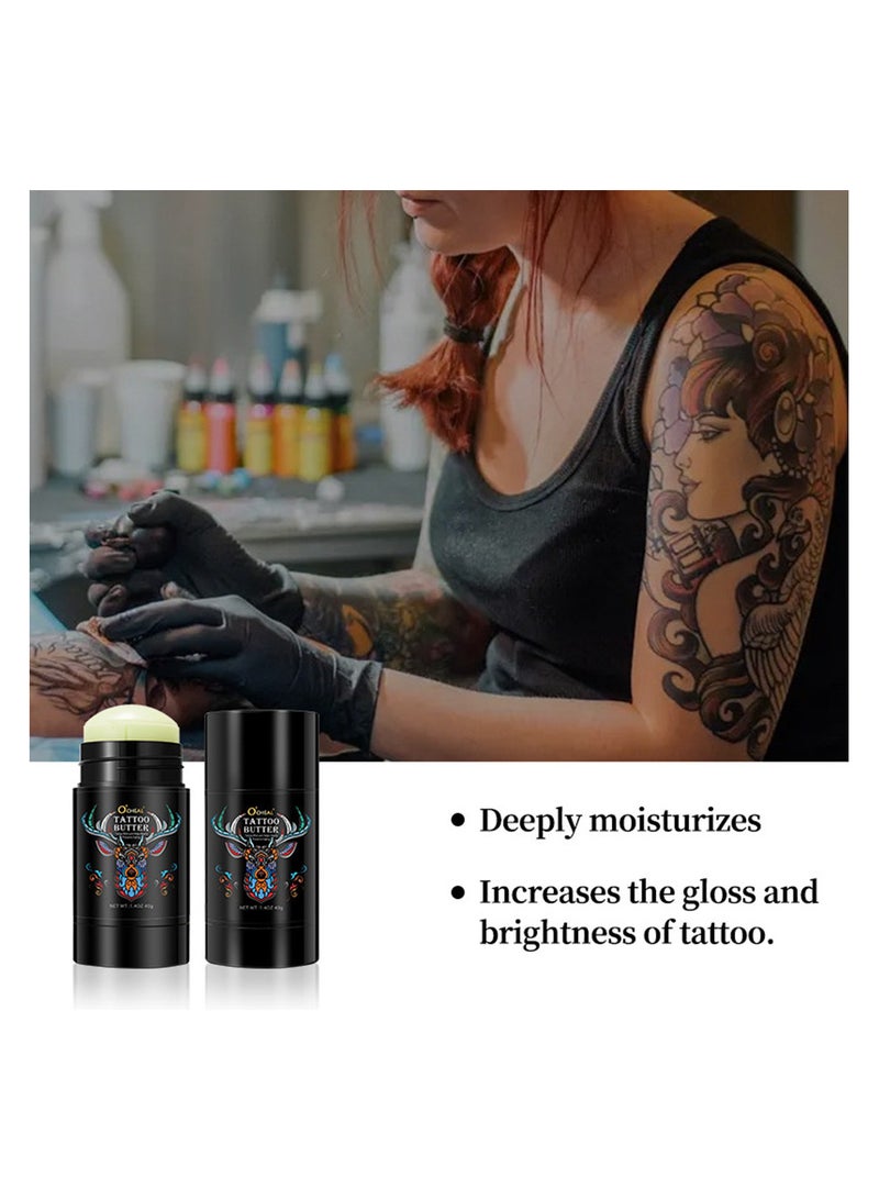 OCHEAL 2PCS Tattoo Aftercare Butter Tattoo Balm Cream-Old & New Tattoo Moisturizer Healing Brightener for Color Enhance, Tattoo Aftercare Moisturizer - Image 4