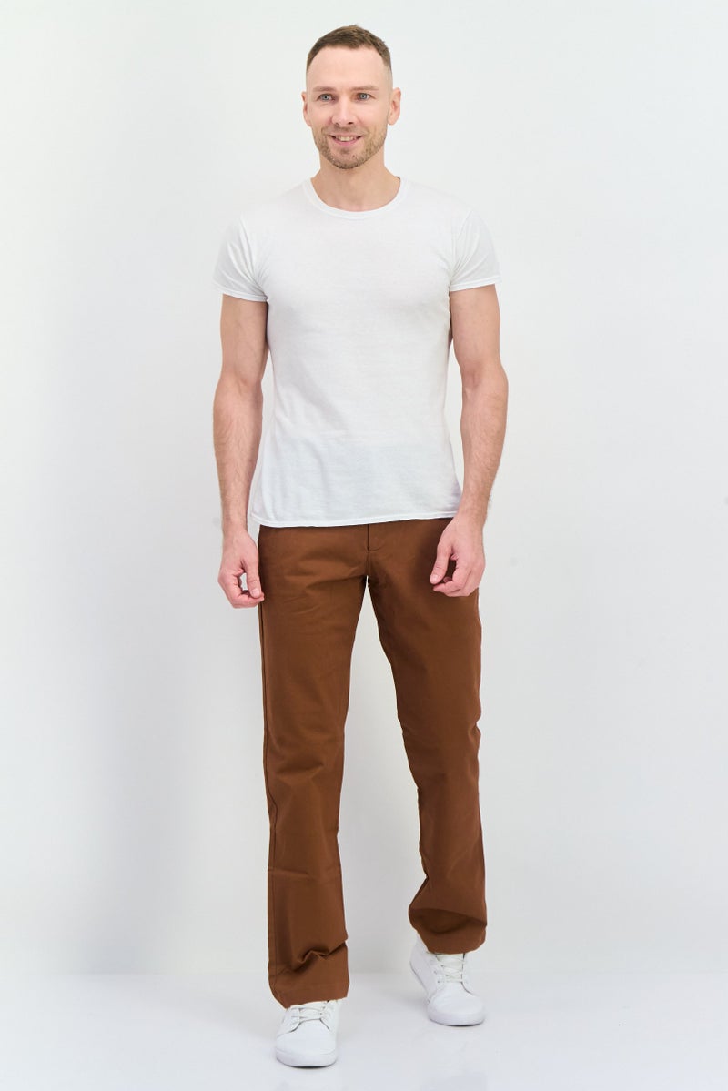 GAP Men Straight Fit Plain Chino Pants, Chocolate  - Image 4