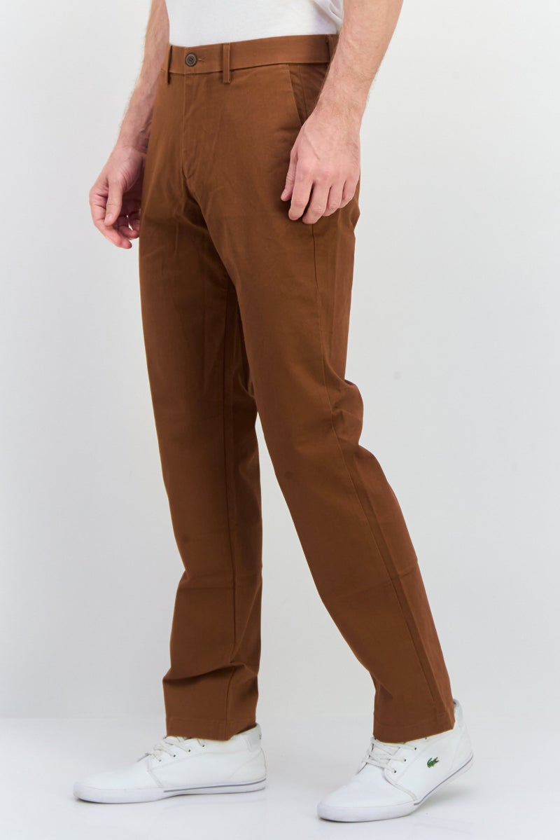 GAP Men Straight Fit Plain Chino Pants, Chocolate  - Image 2