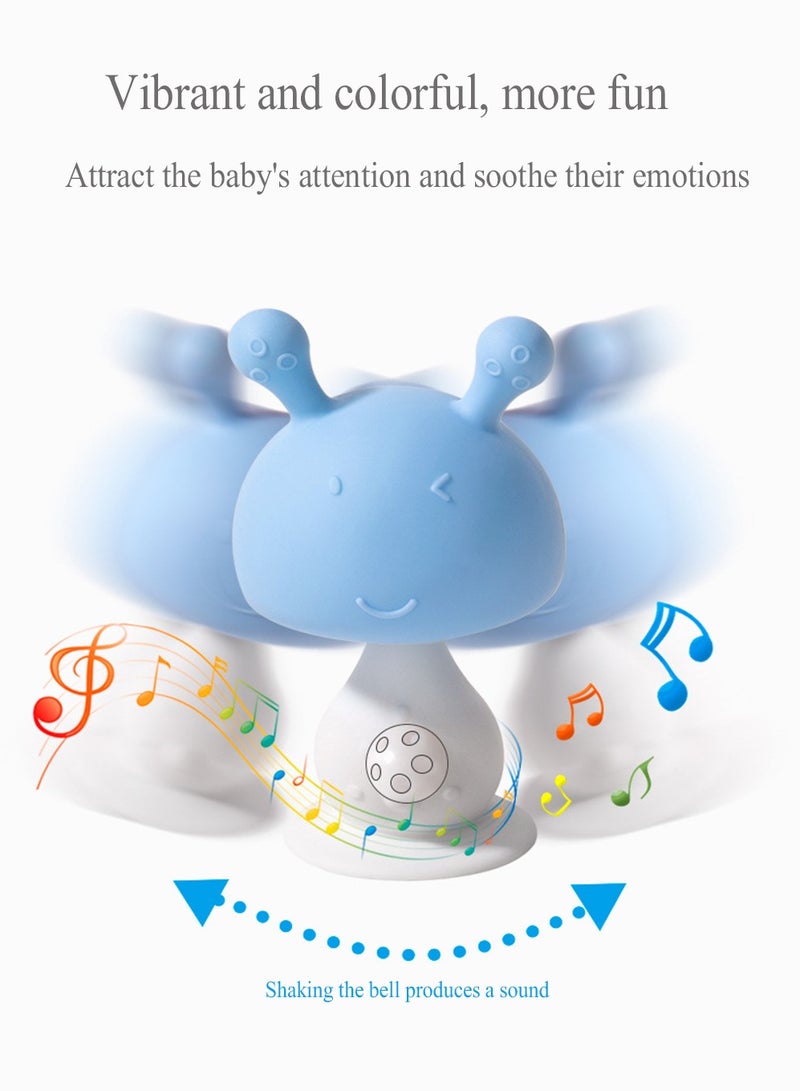 3Pcs Super Soft Silicone Teether with Suction Base - Visually Stimulating and Easy to Grasp Toy for Baby Teething Relief - 3+ Months - Image 3