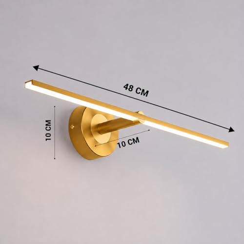 FILLISKA® Modern LED Picture/Dressing/Vanity/Bathroom/Mirror Light with 3 Step Light Mode & Adjustable Head (White,Warm White and Neutral White) (Luxurious Gold-796) - Image 5