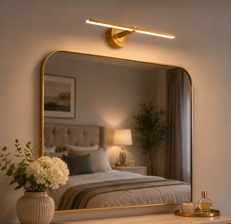 FILLISKA® Modern LED Picture/Dressing/Vanity/Bathroom/Mirror Light with 3 Step Light Mode & Adjustable Head (White,Warm White and Neutral White) (Luxurious Gold-796) - Image 1