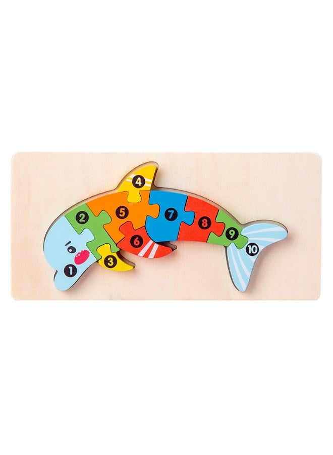 ألغاز خشبية ثلاثية الأبعاد تعليمية للأطفال بأشكال حيوانات وسيارات وغيرها - Image 1