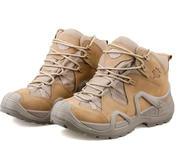 Scooter  Scooter Leather Beige Men's Waterproof Tactical Boots P1492NBJ