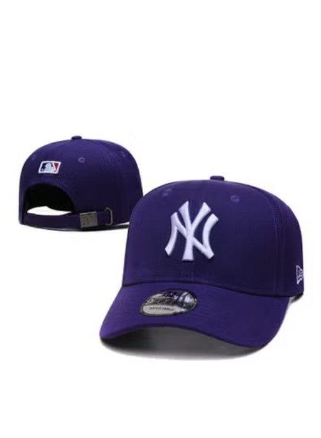 New York Yankees Purple Adjustable Cap with Embroidered NY Logo and MLB Patch
