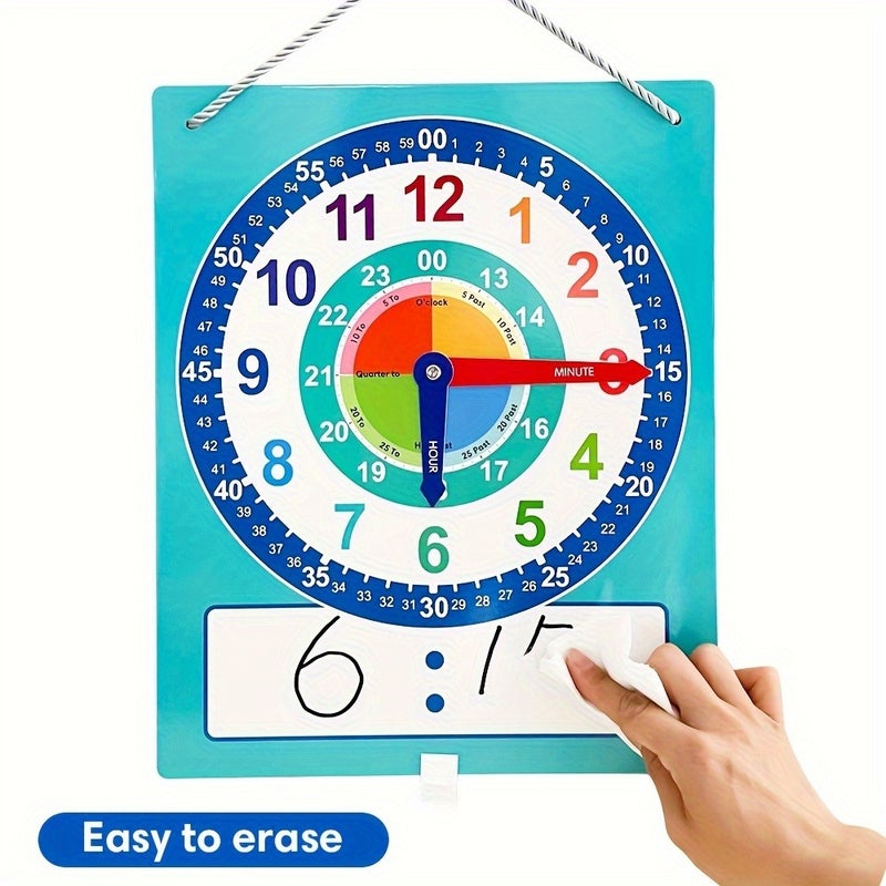 Dry-Erase Teaching Chart with No Real Clock - Easy-to-Read Educational Toy for Learning Seconds, Ideal for Classroom and Home Use - Image 4
