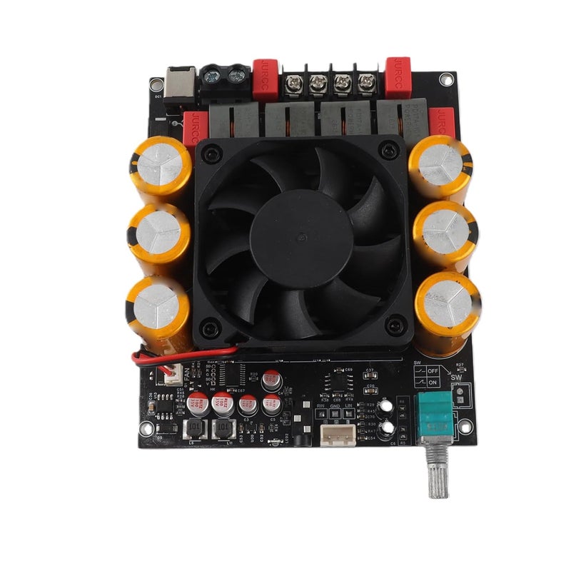 Amplifier Board, 600W High Power Digital Audio Amplifier Board with Temperature Controlled Fan and Protection Mechanisms, Ideal for Professional and Audiophile Audio Applications (ZK-6002) - Image 2