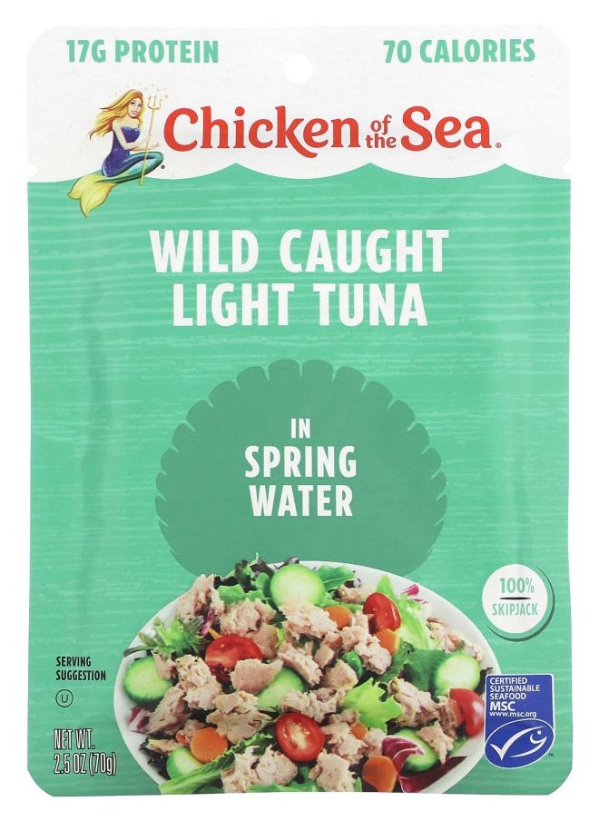 Chicken Of The Sea Wild Caught Light Tuna in Spring Water 2.5 oz (70 g) 