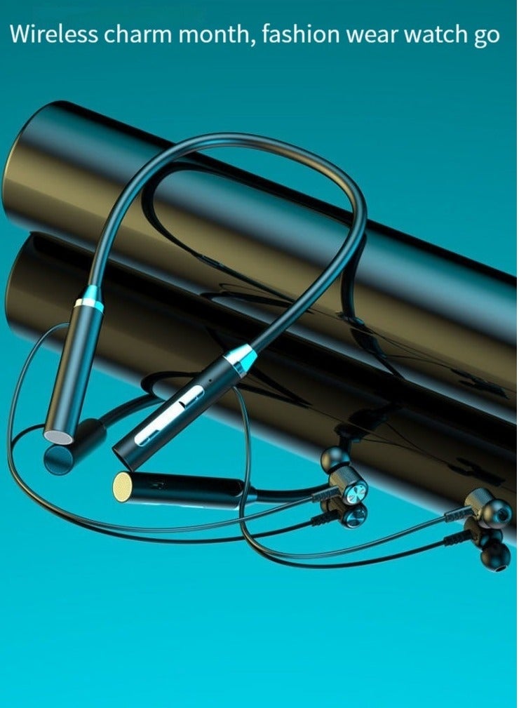 New sports Bluetooth wireless headset hanging neck binaural in-ear neck hanging super long standby life headset  - Image 1