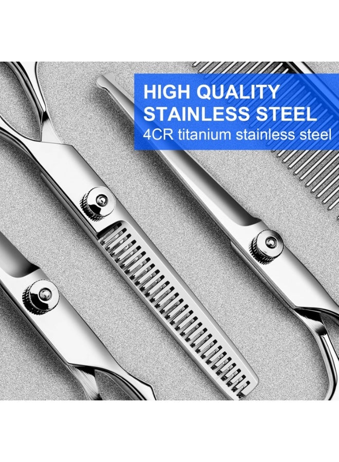 general Professional 6 in1 Dog Grooming Scissors Kit, Titanium Coated Dog Scissors for Grooming, Grooming Shears Kit for Dogs Cat Pet At Home - Image 2