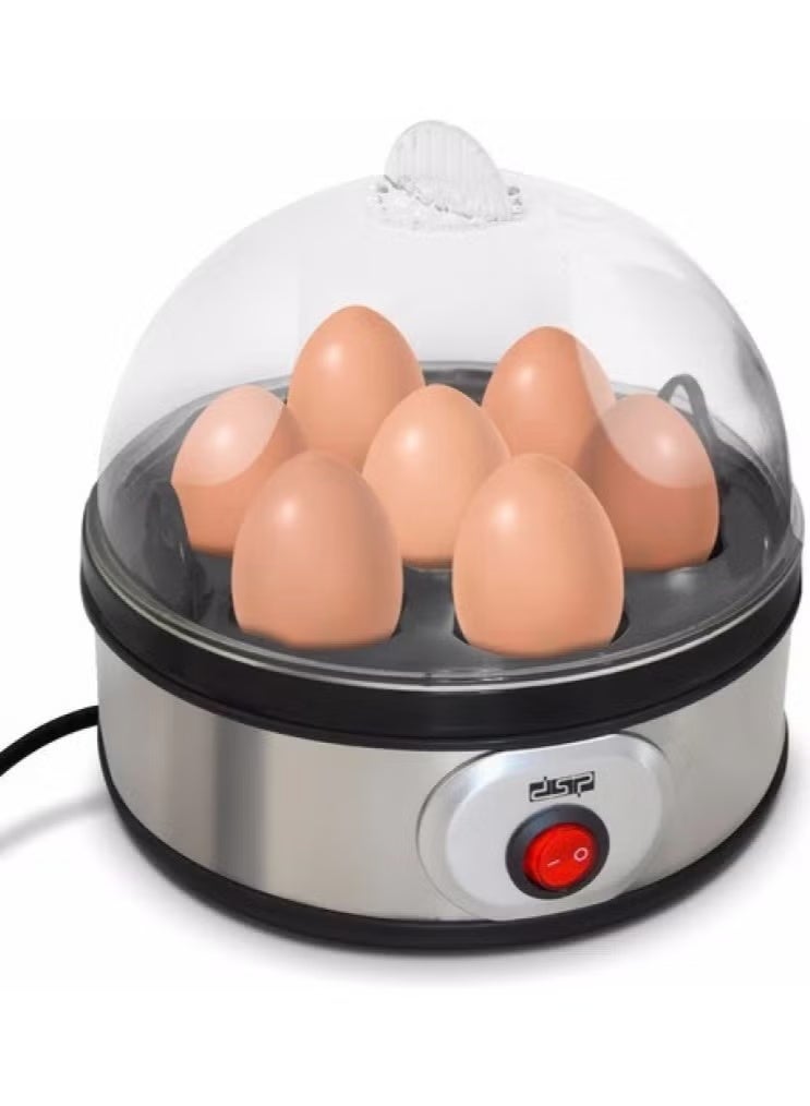 DSP DSB Electric Egg Cooker for 7 Eggs, Multi-Functional Egg Cooker for Boiled Eggs Omelette Egg Custard Fryer Mini Home Breakfast Machine - Image 1